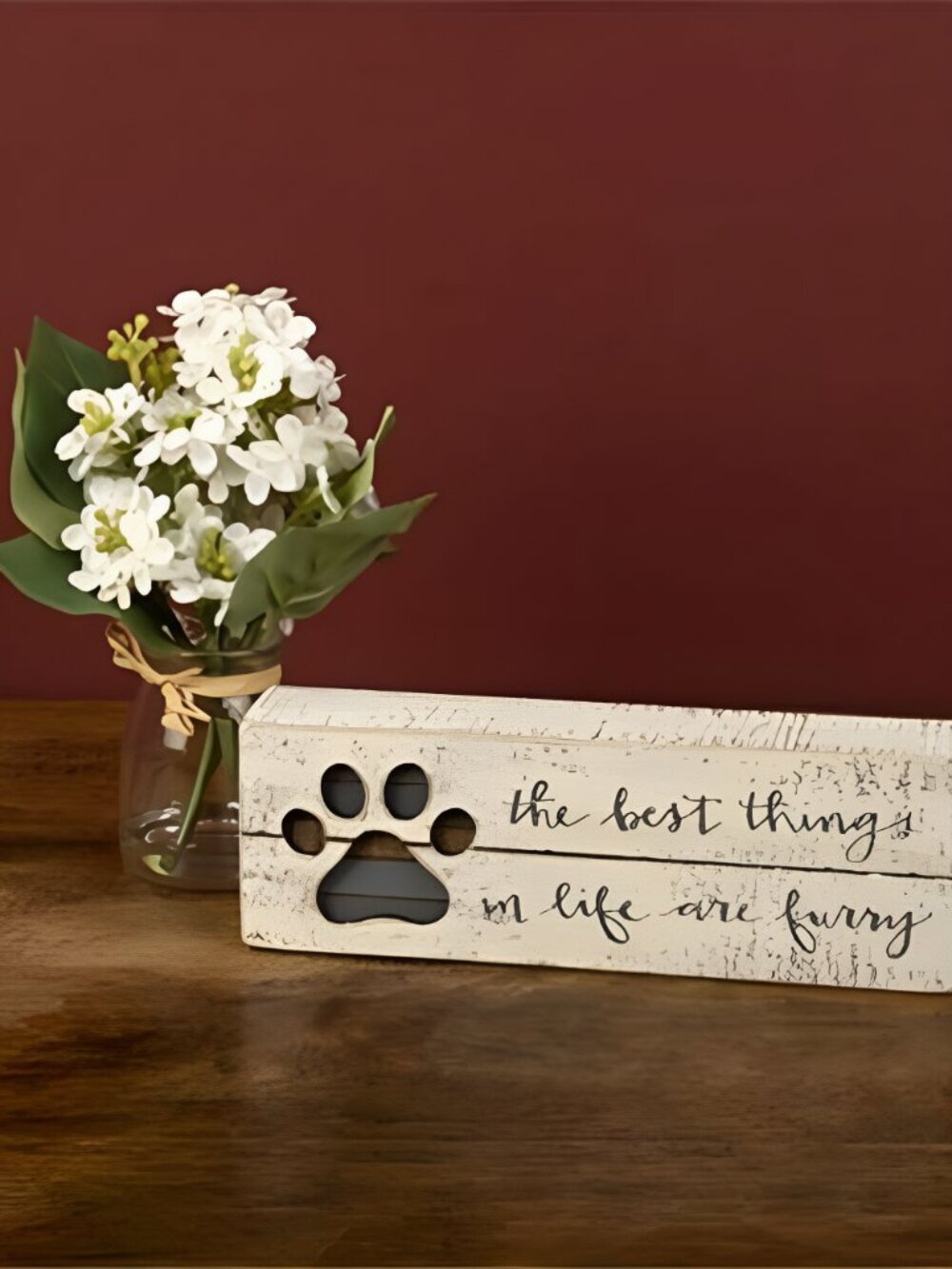 Hand-Lettered Slat Box Sign, Best Things In Life - Picture 2 of 5